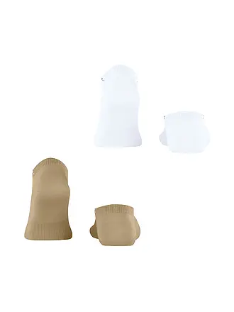 BURLINGTON | Calcetines sneaker para hombre EVERYDAY, paquete de 2, talla 40-46, blanco | beige
